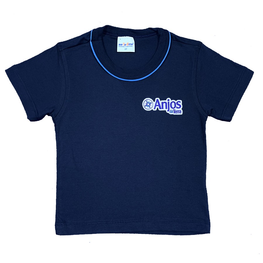 Camiseta Algodão Manga Curta Azul Marinho