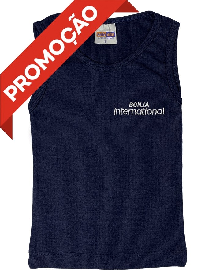 Baby Look Canelada Regata Azul Marinho (OUTLET)