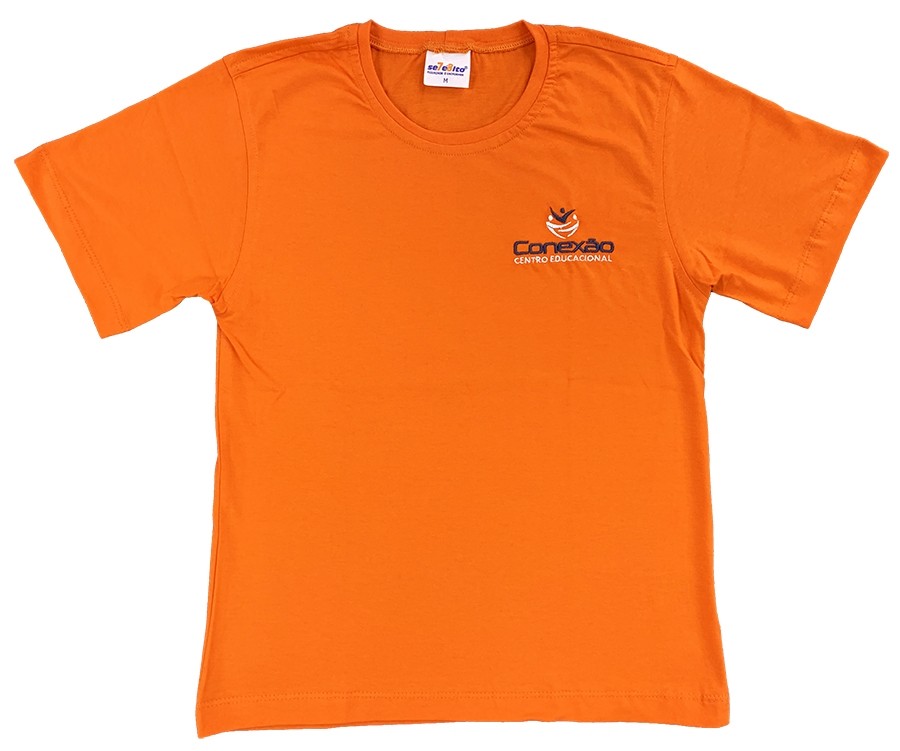 Camiseta Algodão Manga Curta Laranja