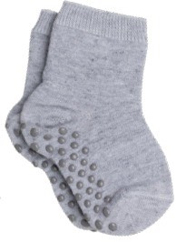 Meia Lupo Baby Com Antiderrapante Cinza