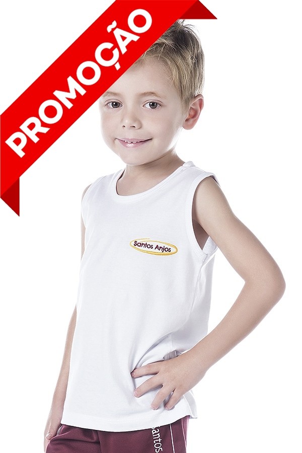 Camiseta Algodão Regata Branca (OUTLET)