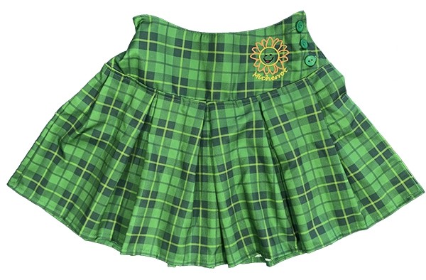 Saia Xadrez + Shorts Verde