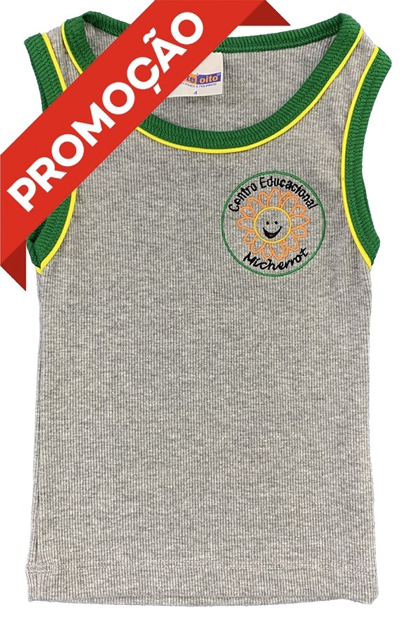 Baby Look Canelada Regata Cinza (OUTLET)