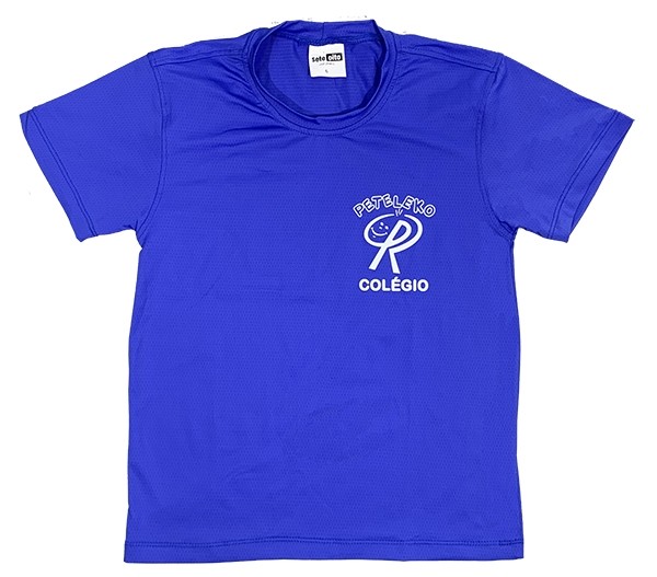 Camiseta Dry Poliamida Manga Curta Azul Royal