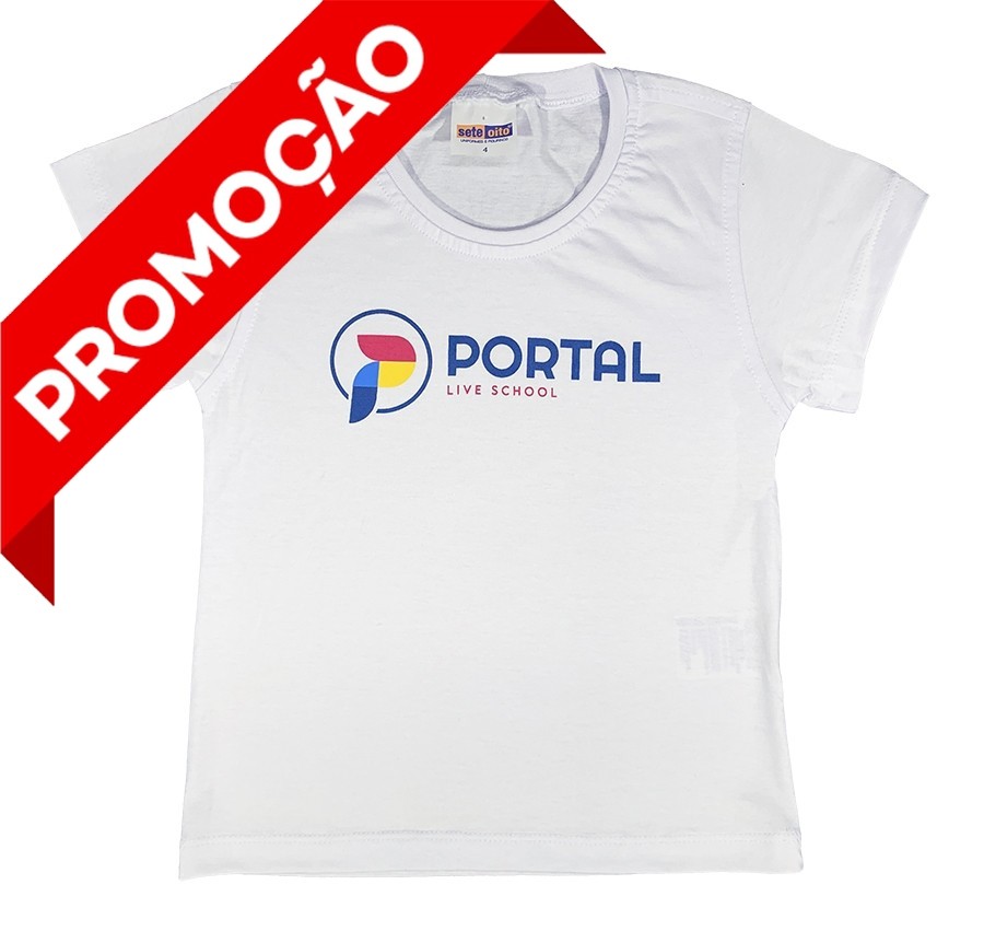 Camiseta Algodão Manga Curta Logo Grande (OUTLET)