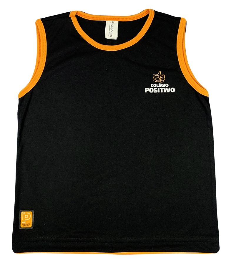 Camiseta Algodão Regata Preta - ENSINO INFANTIL E FUNDAMENTAL