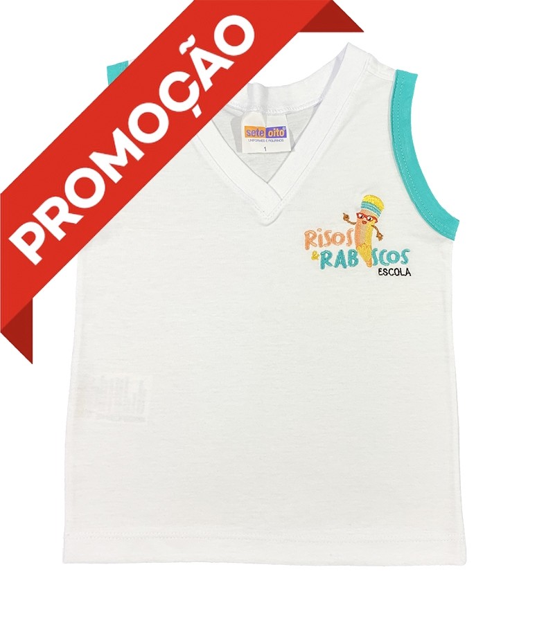 Camiseta Algodão Regata Branca (OUTLET)
