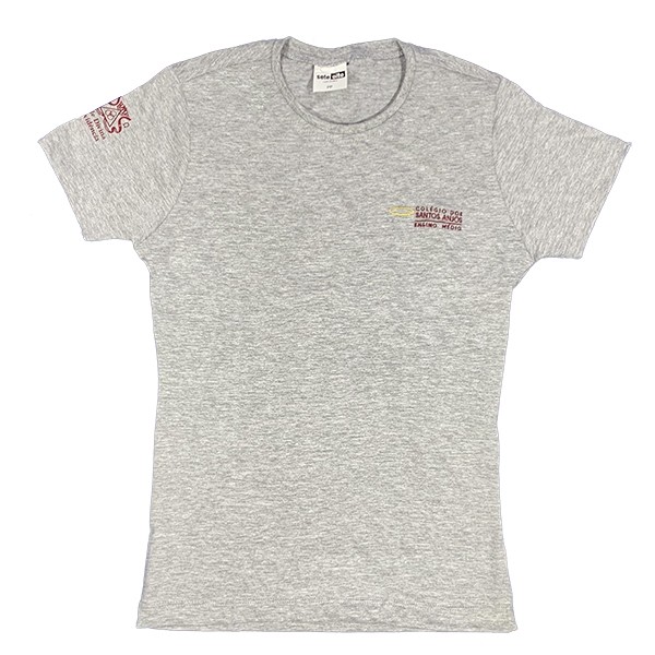 Baby Look Algodão Manga Curta Cinza - EM