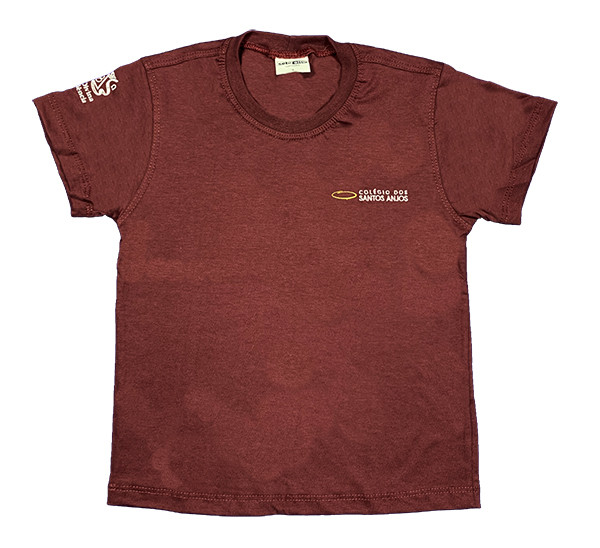 Camiseta Algodão Manga Curta Bordô