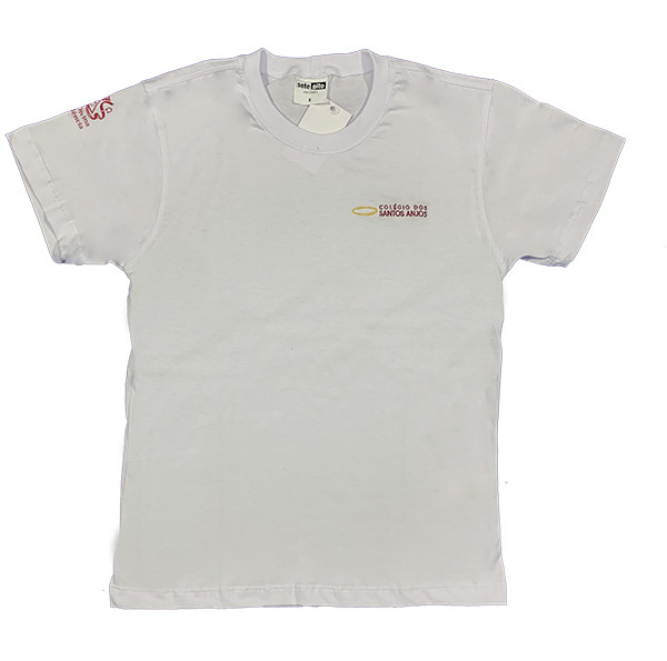 Camiseta Algodão Manga Curta Branca