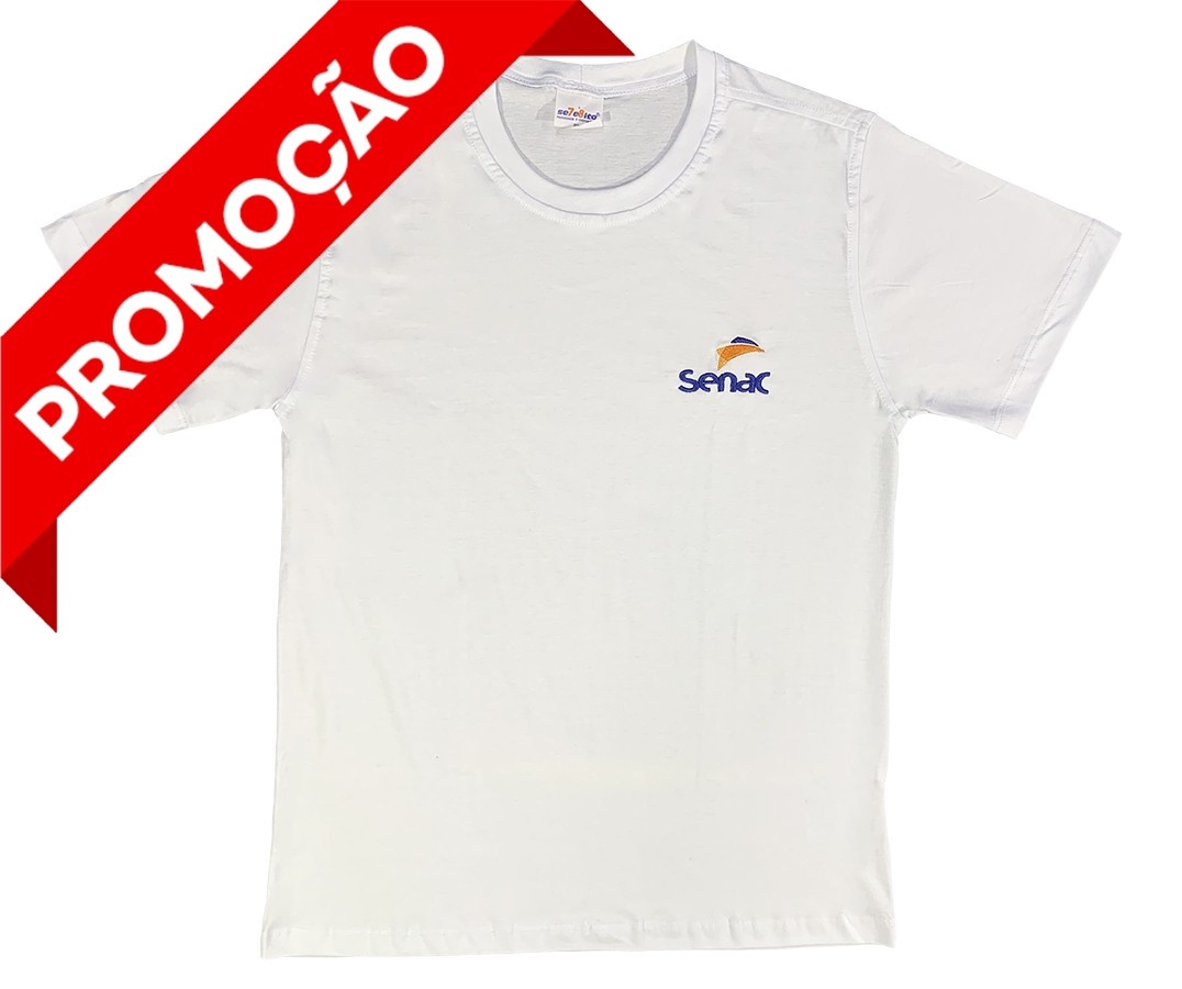 Camiseta Algodão Manga Curta Branca (OUTLET)
