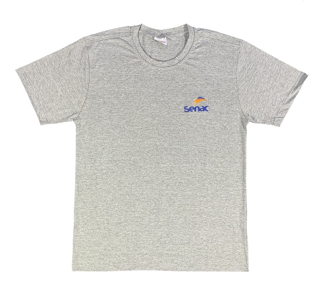 Camiseta Algodão Manga Curta Cinza