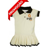 Vestido Polo Manga Curta + Shorts Preto (OUTLET)