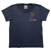 Camiseta Dry Poliamida Manga Curta Azul Marinho