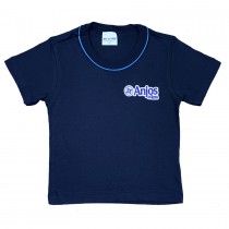 INFANTIL - Camiseta Algodão Manga Curta Azul Marinho