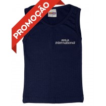 Baby Look Canelada Regata Azul Marinho (OUTLET)