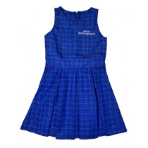 Vestido Xadrez + Shorts Azul Marinho