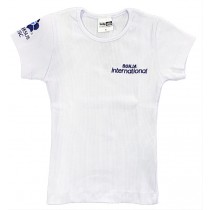 Baby Look Canelada Manga Curta Branca