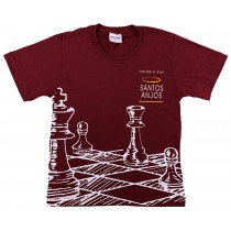 Camiseta Algodão Manga Curta Xadrez