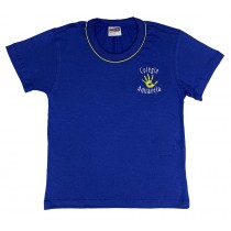 Camiseta Algodão Manga Curta Azul Royal