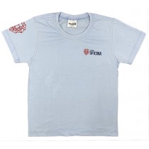 Camiseta Algodão Manga Curta Azul Claro