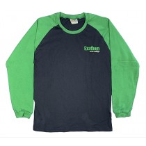 Camiseta Algodão Manga Longa Azul Marinho