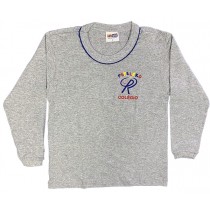 Camiseta Algodão Manga Longa Cinza