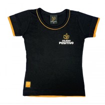 Baby Look Algodão Manga Curta Preta  - ENSINO INFANTIL E FUNDAMENTAL