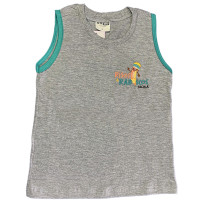 Camiseta Algodão Regata Cinza Mescla