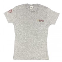 Baby Look Algodão Manga Curta Cinza - EM