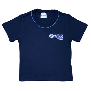 Camiseta Algodão Manga Curta Azul Marinho