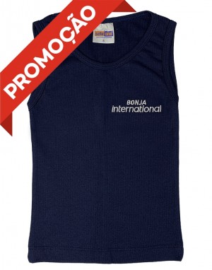 Baby Look Canelada Regata Azul Marinho (OUTLET)