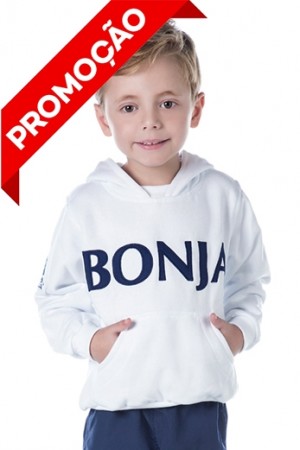 Blusão de Moletom Branco com Capuz (OUTLET)