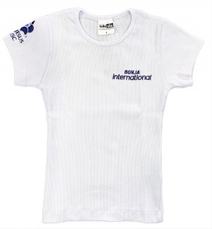 Baby Look Canelada Manga Curta Branca