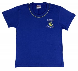 Camiseta Algodão Manga Curta Azul Royal