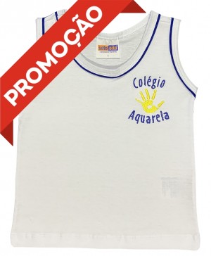 Camiseta Algodão Regata Branca (OUTLET)
