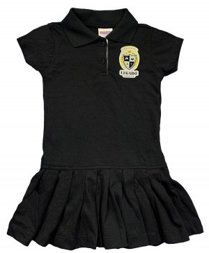 Vestido Polo Manga Curta + Shorts Preto