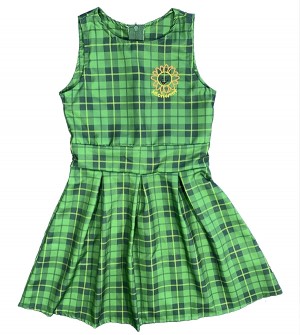 Vestido Xadrez + Shorts Verde