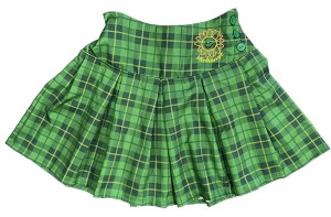 Saia Xadrez + Shorts Verde