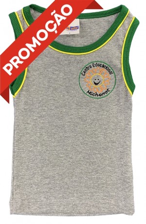 Baby Look Canelada Regata Cinza (OUTLET)