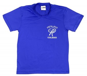 Camiseta Dry Poliamida Manga Curta Azul Royal