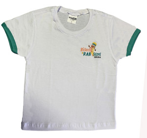 Camiseta Algodão Manga Curta Branca