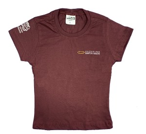 Baby Look Algodão Manga Curta Bordô