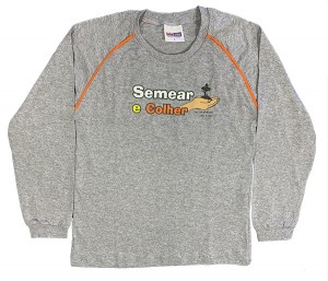 Camiseta Algodão Manga Longa Cinza Mescla