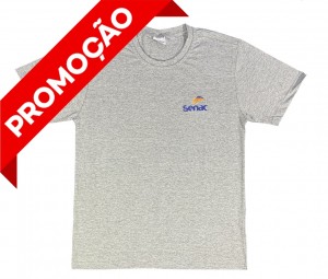 Camiseta Algodão Manga Curta Cinza (OUTLET)